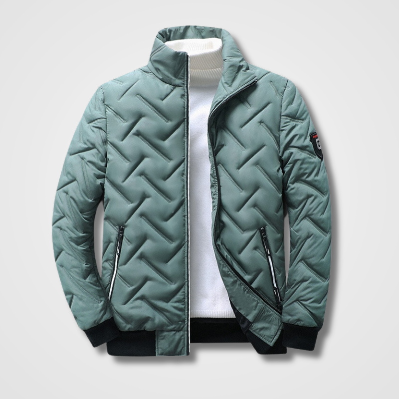 Stylish Men's Bomber Jacket - Atlas-Green-L-Nora Luxe