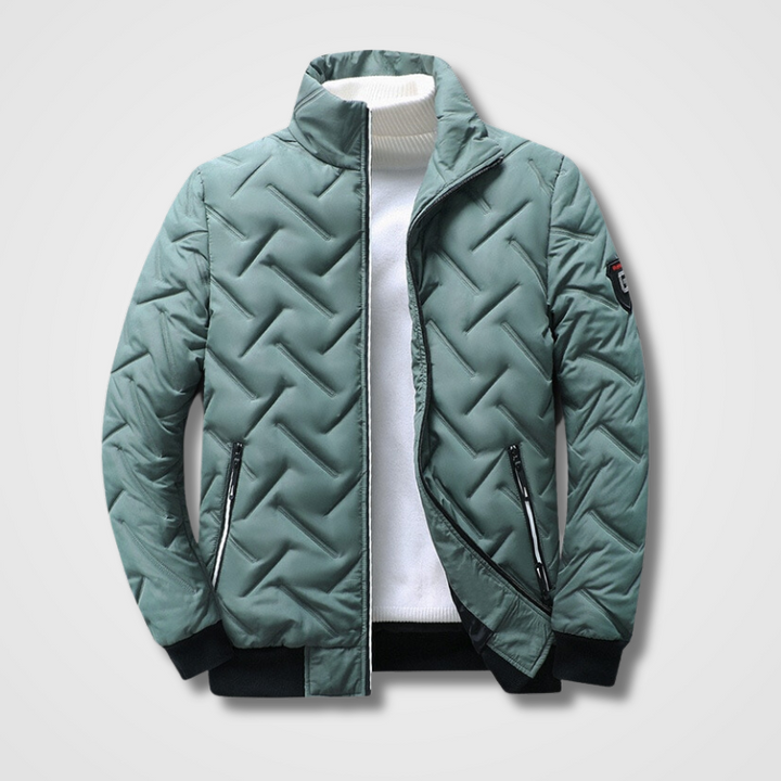 Stylish Men's Bomber Jacket - Atlas-Green-L-Nora Luxe