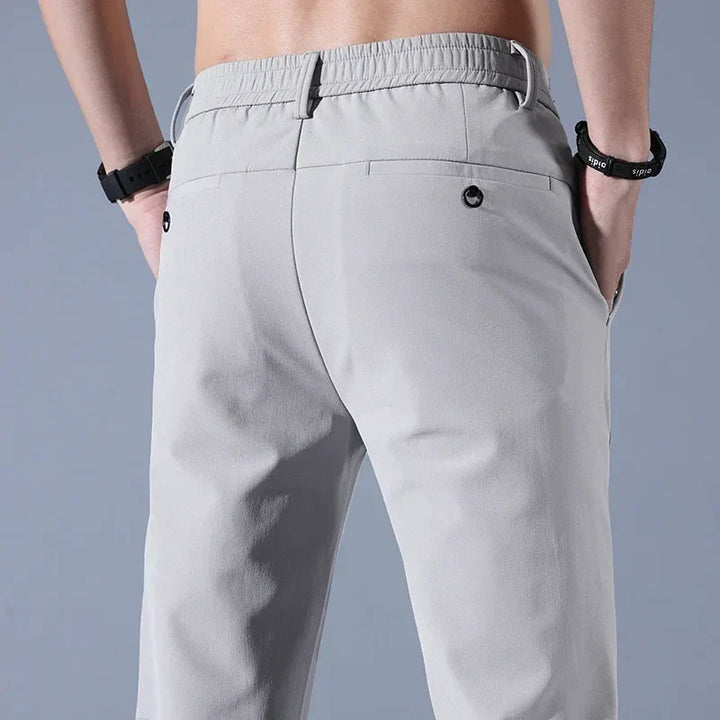 Stylish Men's Golf Trousers - FairwayFlex-Gray-28-Nora Luxe