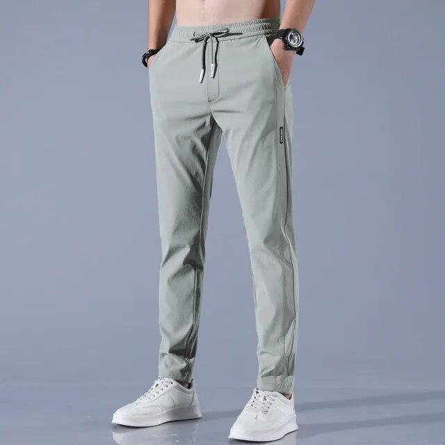 Stylish Men's Golf Trousers - FairwayFlex-Light Green-28-Nora Luxe