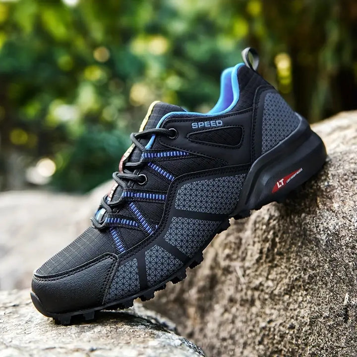 Stylish Men's Hiking Shoes - AlpineAce-Black-7.0-Nora Luxe