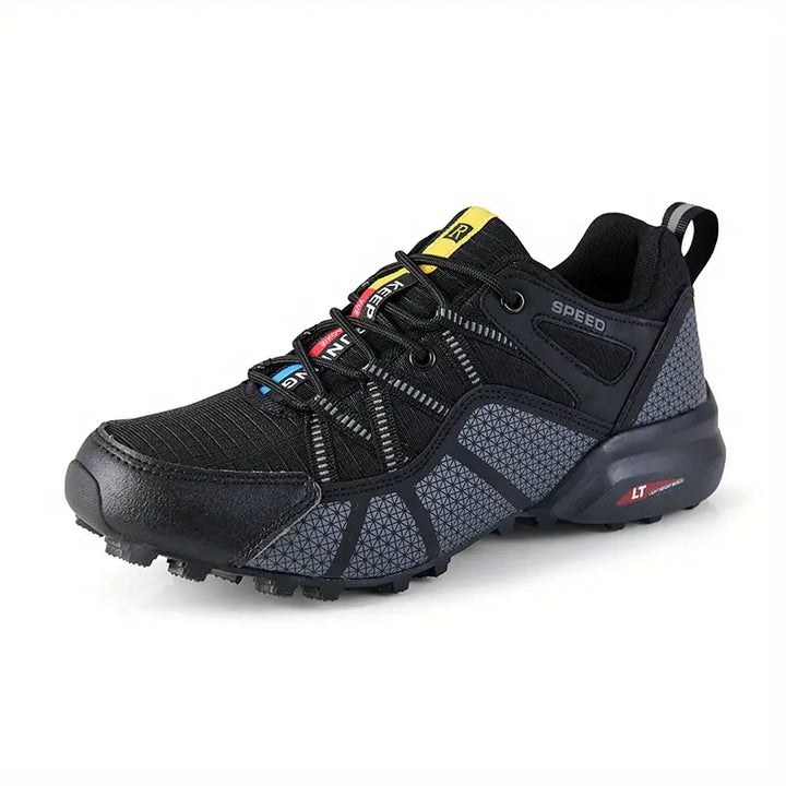 Stylish Men's Hiking Shoes - AlpineAce-Black-7.0-Nora Luxe