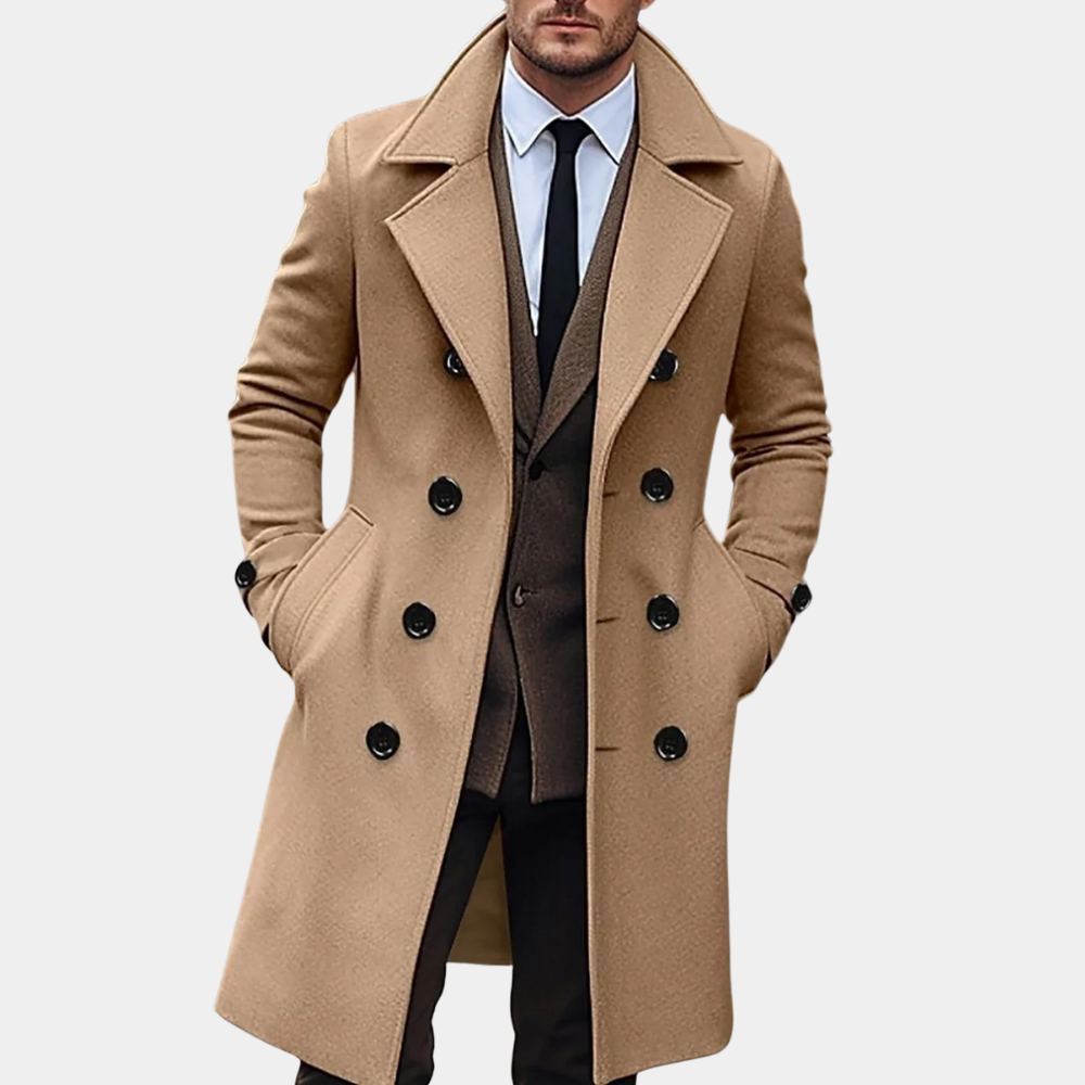 Stylish Men's Jacket - Victor-Khaki-S-Nora Luxe