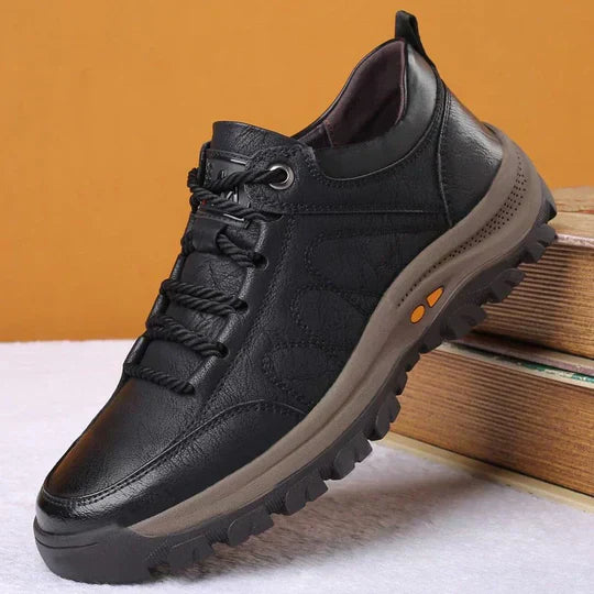 Stylish Men's Leather Comfort Shoes - Alexander-Black-5.5-Nora Luxe