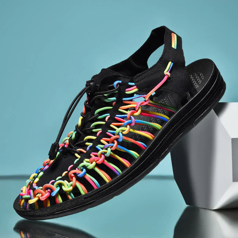 Stylish Men's Mesh Sandals - Renzo-Multicoloured-7-The Livary
