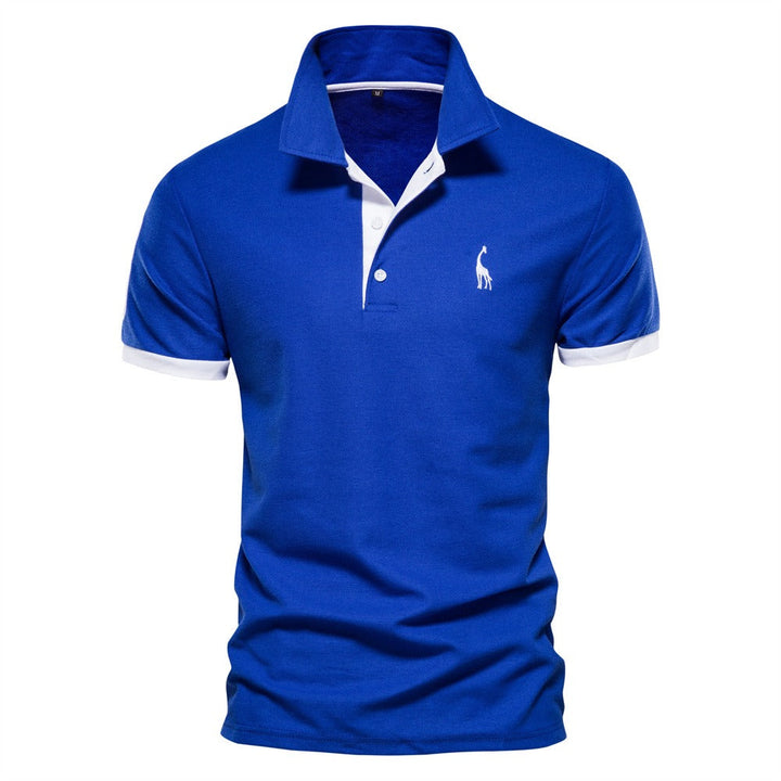 Stylish Men's Polo - Franklin-Blue - White-S-Nora Luxe