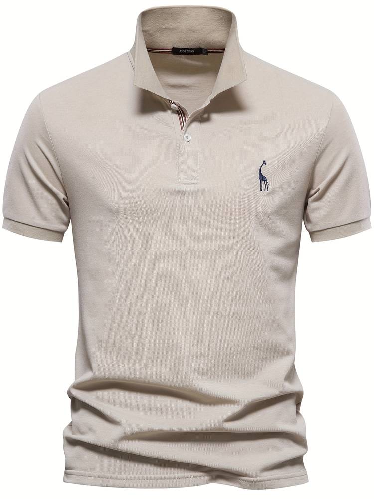 Stylish Men's Polo - Jasper-Beige-S-Nora Luxe