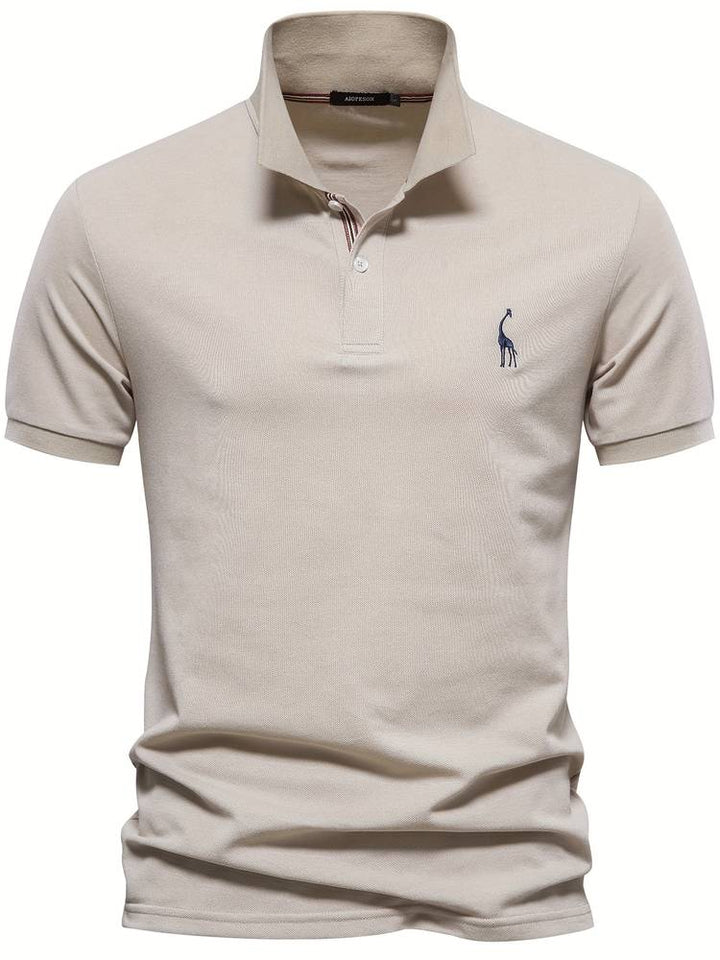 Stylish Men's Polo - Jasper-Beige-S-Nora Luxe