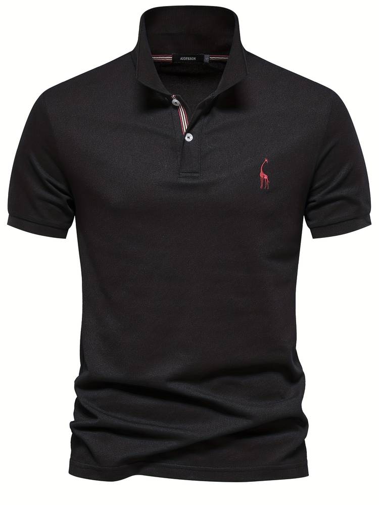 Stylish Men's Polo - Jasper-Black-S-Nora Luxe