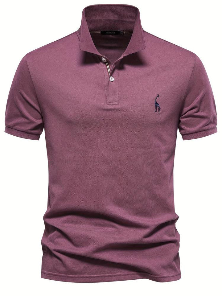 Stylish Men's Polo - Jasper-Bordeaux Red-S-Nora Luxe