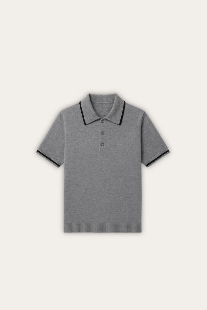 Stylish men's polo made of cashmere-merino wool – Renzo-S-Nora Luxe