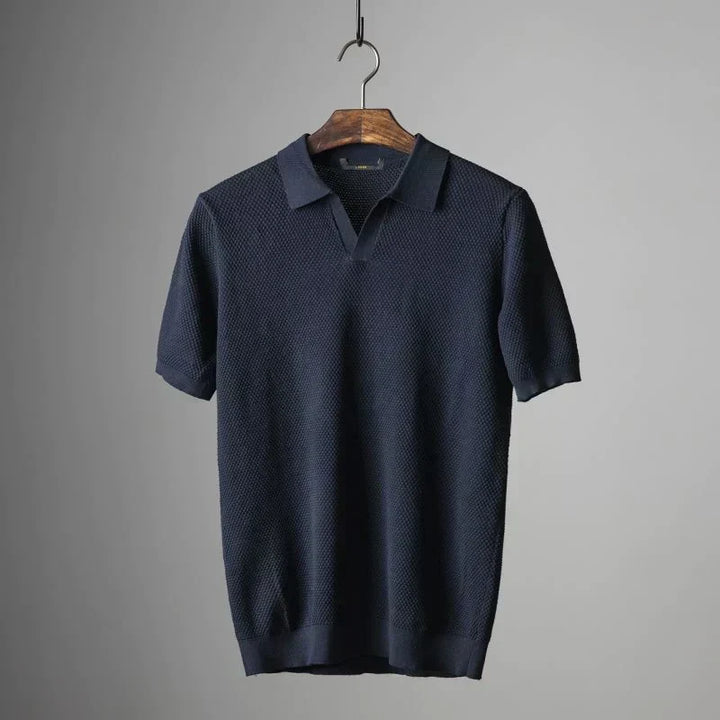 Stylish Men's Polo – Nestor-Dark blue-S-State of Style