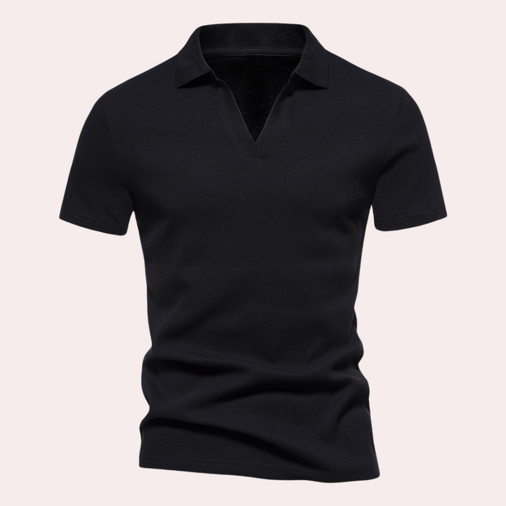 Stylish Men's Polo – Nico-Black-S-State of Style
