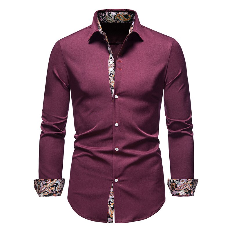 Stylish Men's Shirt - Arvid-Red-S-Nora Luxe