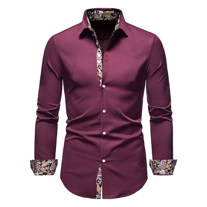 Stylish Men's Shirt - Arvid-Red-S-Nora Luxe