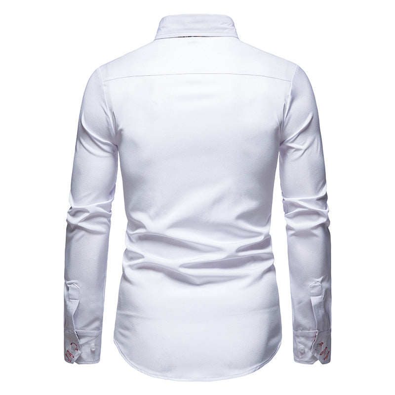 Stylish Men's Shirt - Arvid-White-S-Nora Luxe