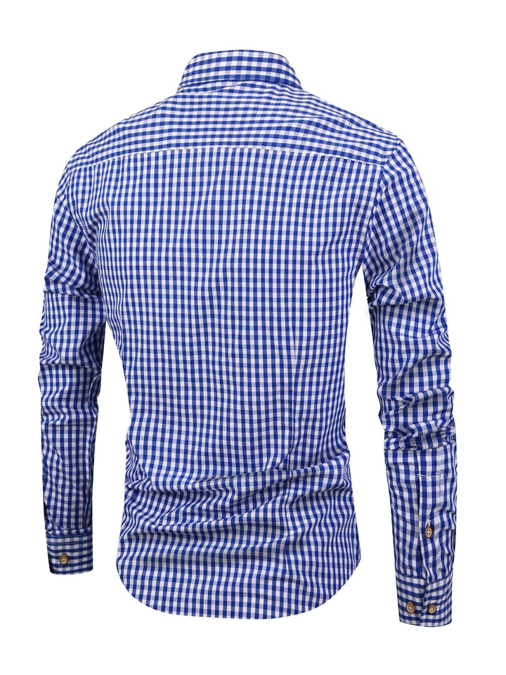 Stylish Men's Shirt - Jasper-Dark Blue-XS-Nora Luxe