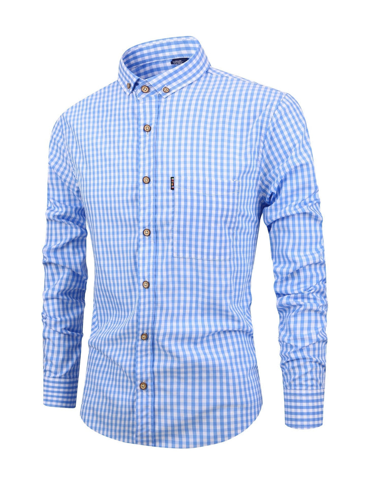Stylish Men's Shirt - Jasper-Light Blue-XS-Nora Luxe
