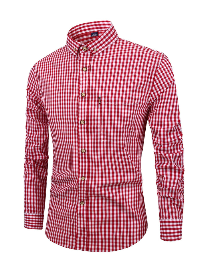 Stylish Men's Shirt - Jasper-Red-XS-Nora Luxe