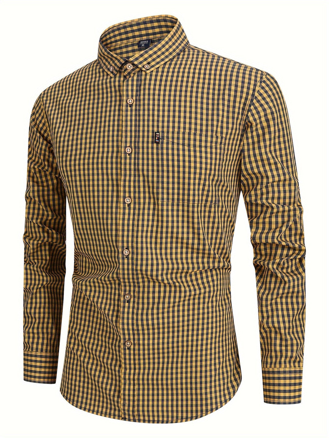 Stylish Men's Shirt - Jasper-Yellow-XS-Nora Luxe
