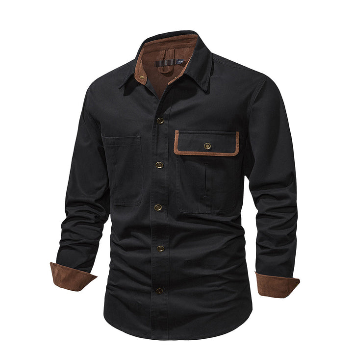 Stylish Men's Shirt - Lars-Black-S-Nora Luxe