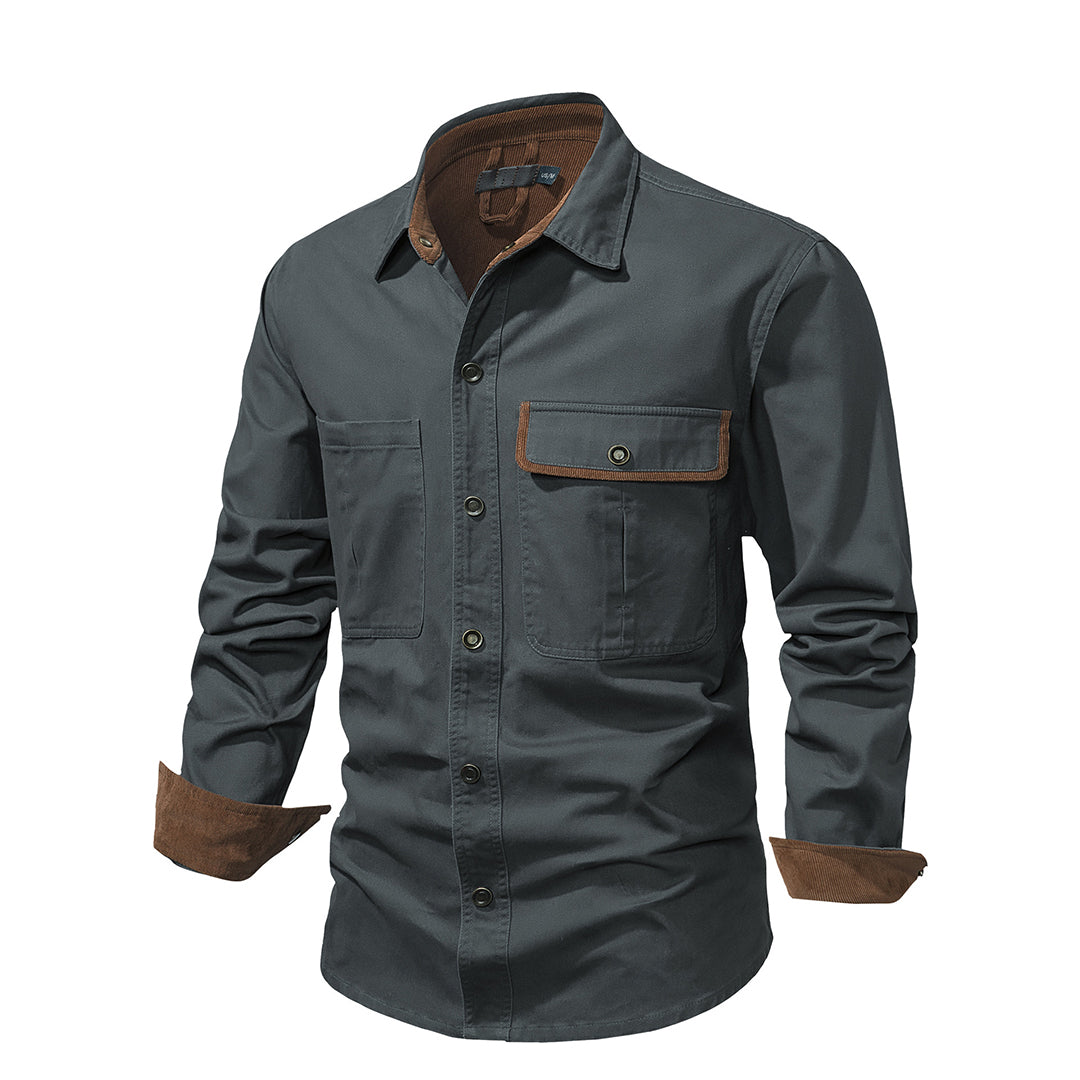 Stylish Men's Shirt - Lars-Gray-S-Nora Luxe