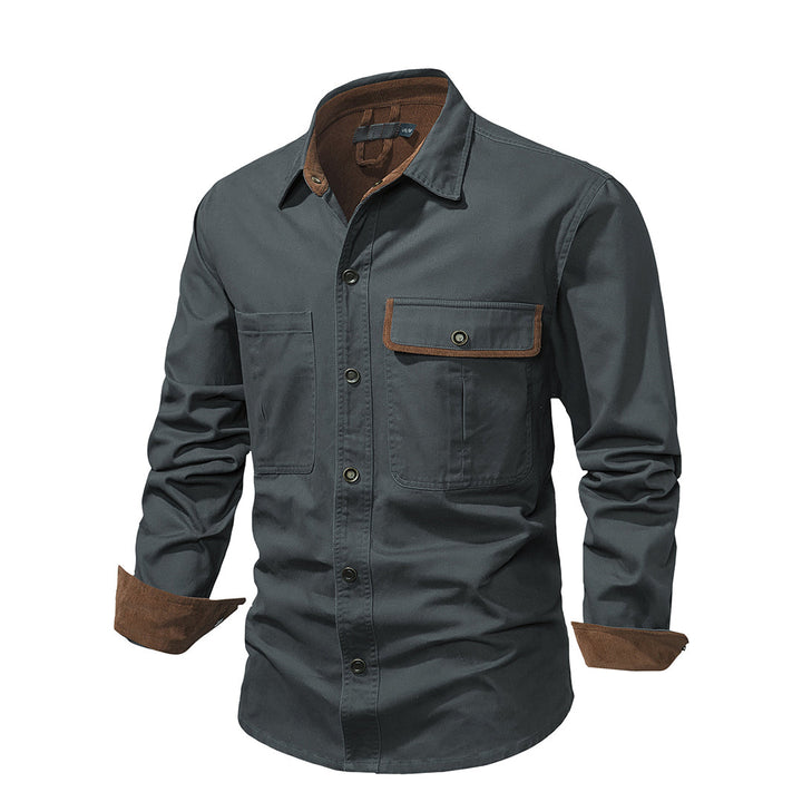 Stylish Men's Shirt - Lars-Gray-S-Nora Luxe