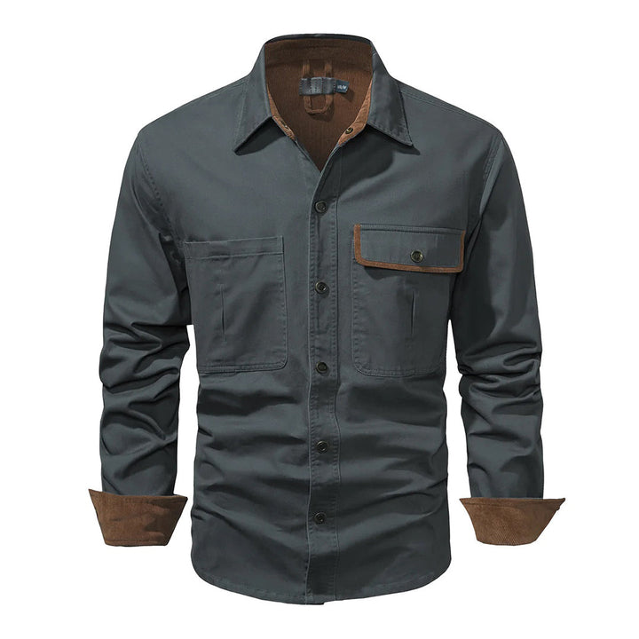 Stylish Men's Shirt - Lars-Gray-S-Nora Luxe