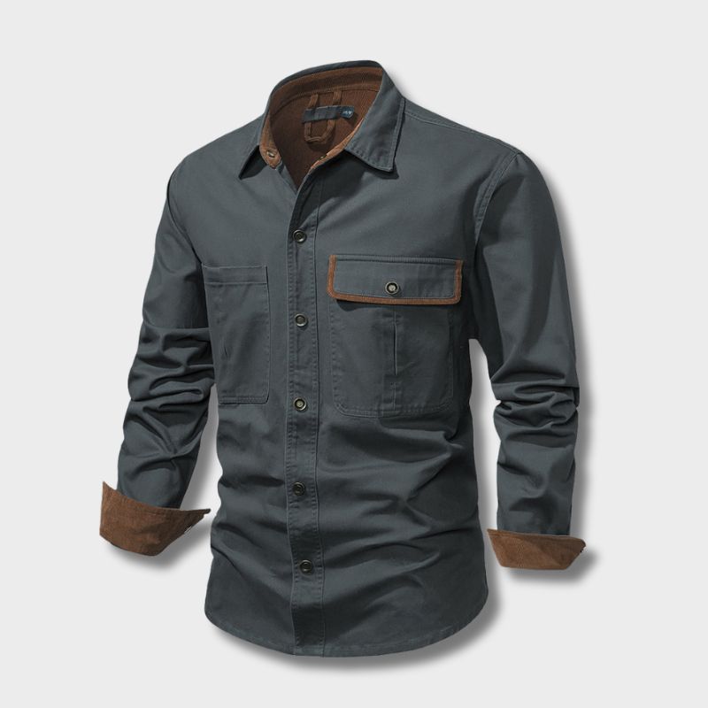 Stylish Men's Shirt - Lars-Gray-S-Nora Luxe