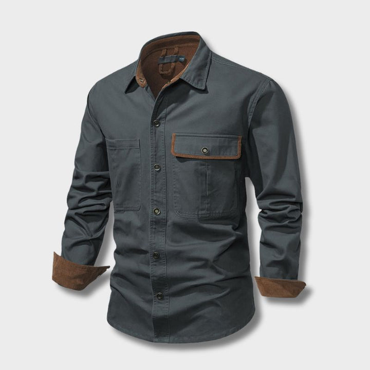 Stylish Men's Shirt - Lars-Gray-S-Nora Luxe