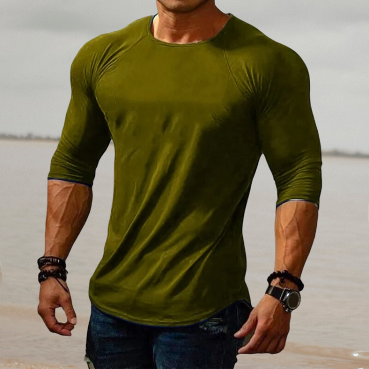 Stylish Men's Slim Fit Stretch Shirt - Felix-Green-S-Nora Luxe