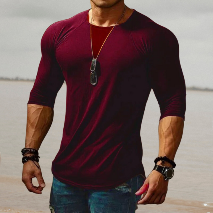 Stylish Men's Slim Fit Stretch Shirt - Felix-Red-S-Nora Luxe