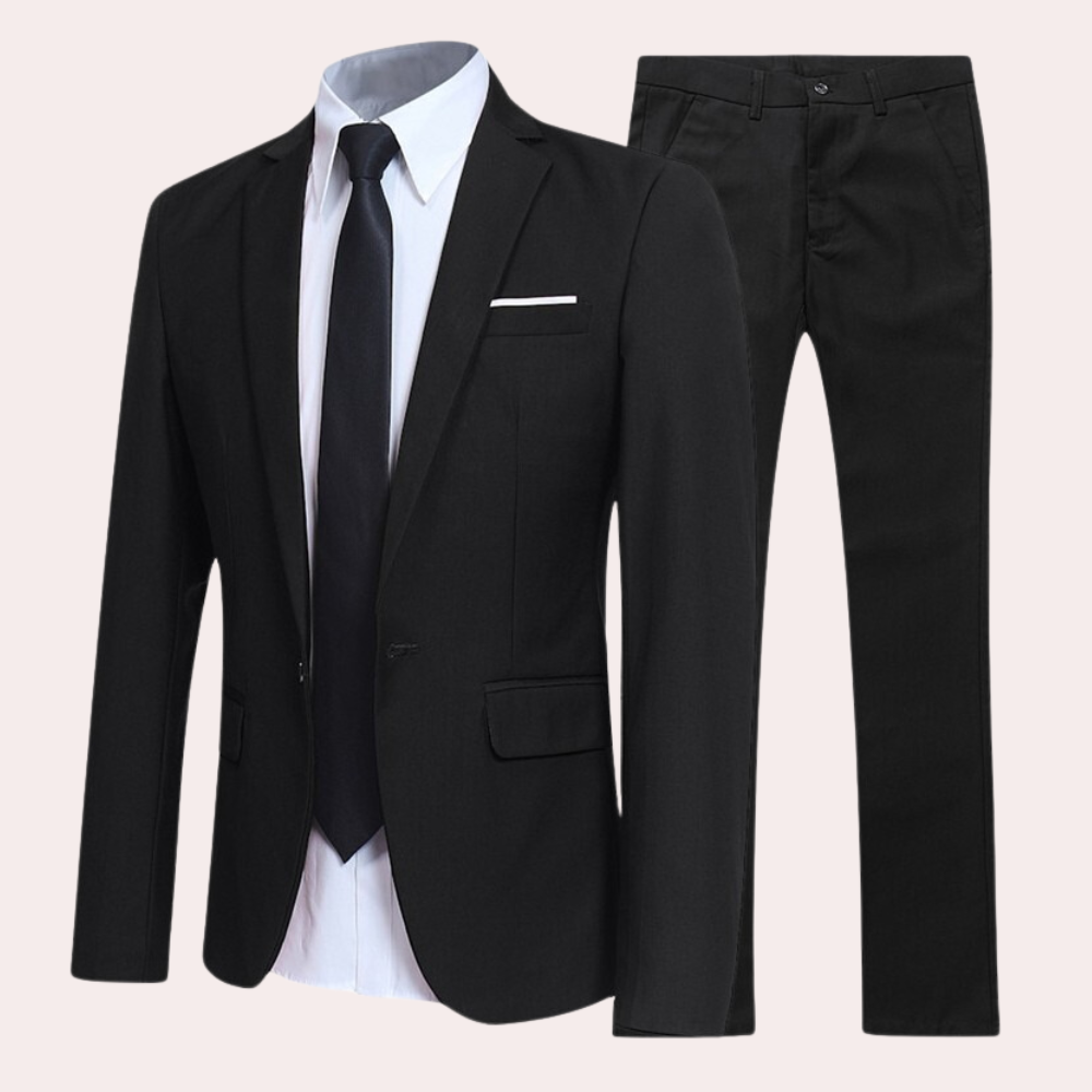 Stylish Men's Suit - Nathan-Black-S-Nora Luxe