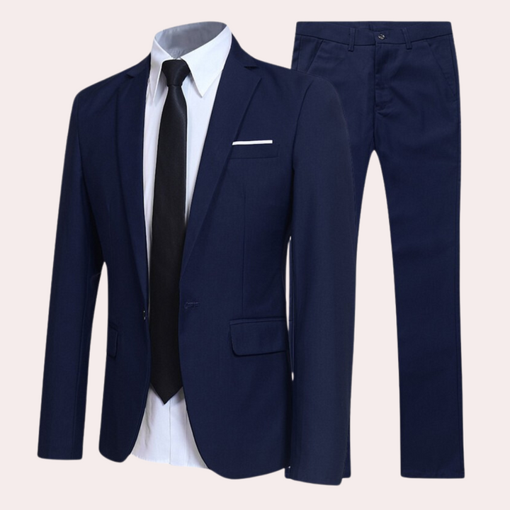 Stylish Men's Suit - Nathan-Dark blue-S-Nora Luxe