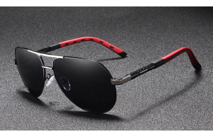 Stylish men's sunglasses with UV400 protection – Lennart-Gold-Black-Nora Luxe