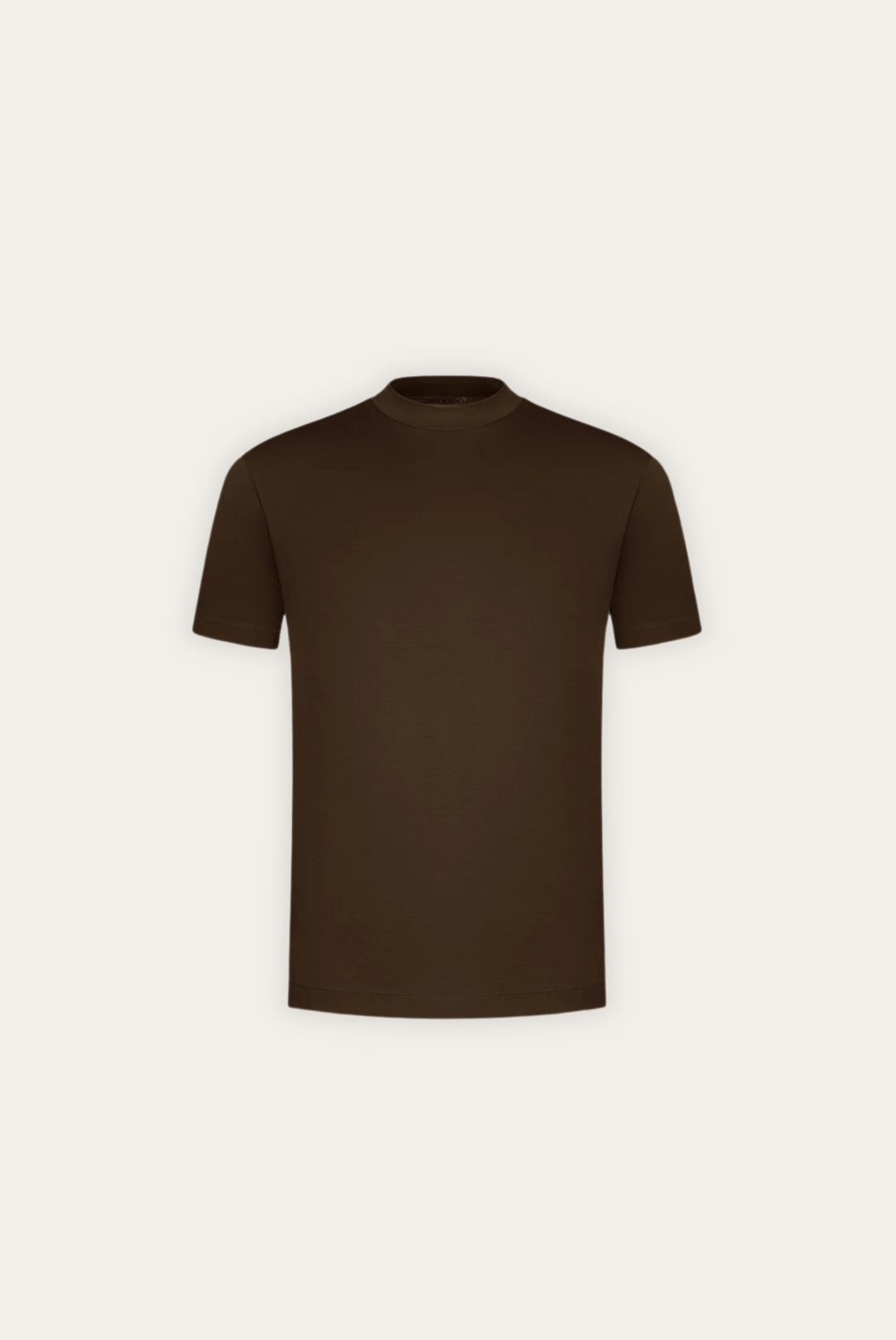 Stylish men's t-shirt made of mercerised cotton – Dario-Brown-XS-Nora Luxe