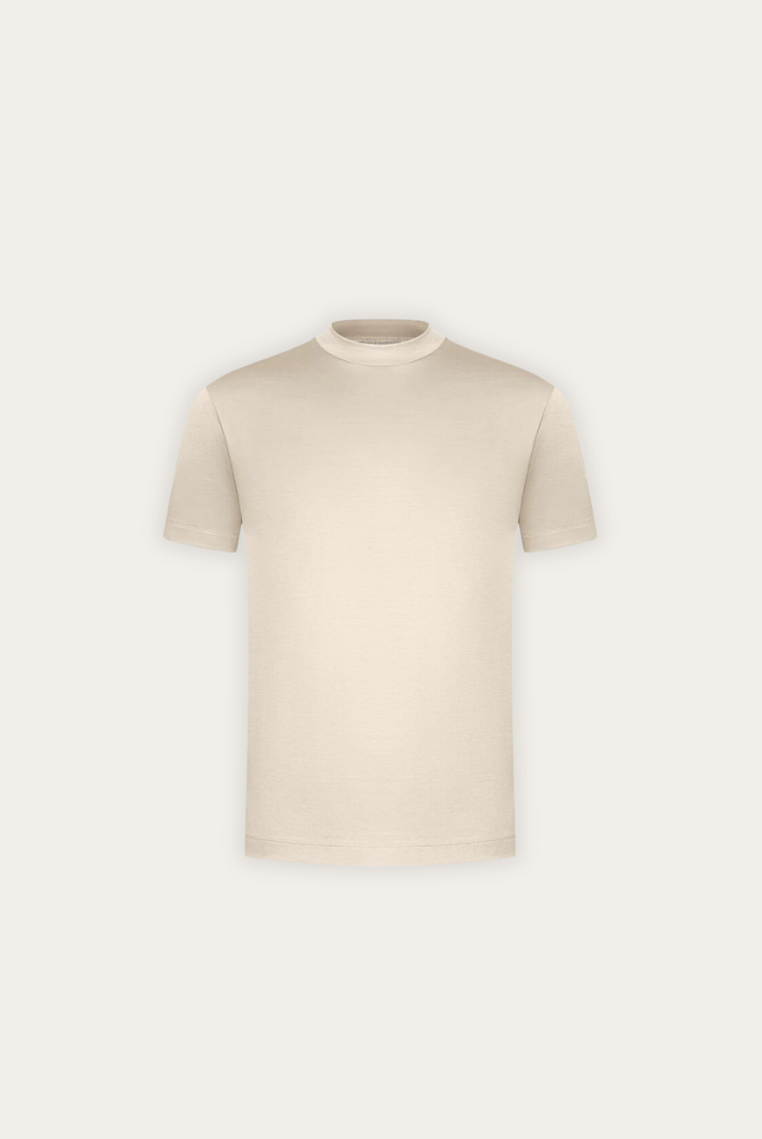 Stylish men's t-shirt made of mercerised cotton – Dario-Cream-XS-Nora Luxe