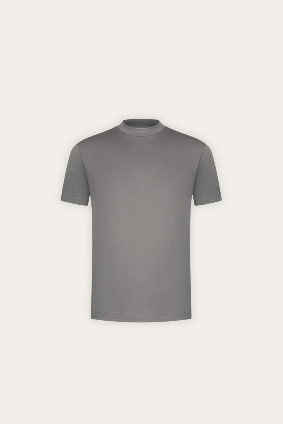 Stylish men's t-shirt made of mercerised cotton – Dario-Grey-XS-Nora Luxe