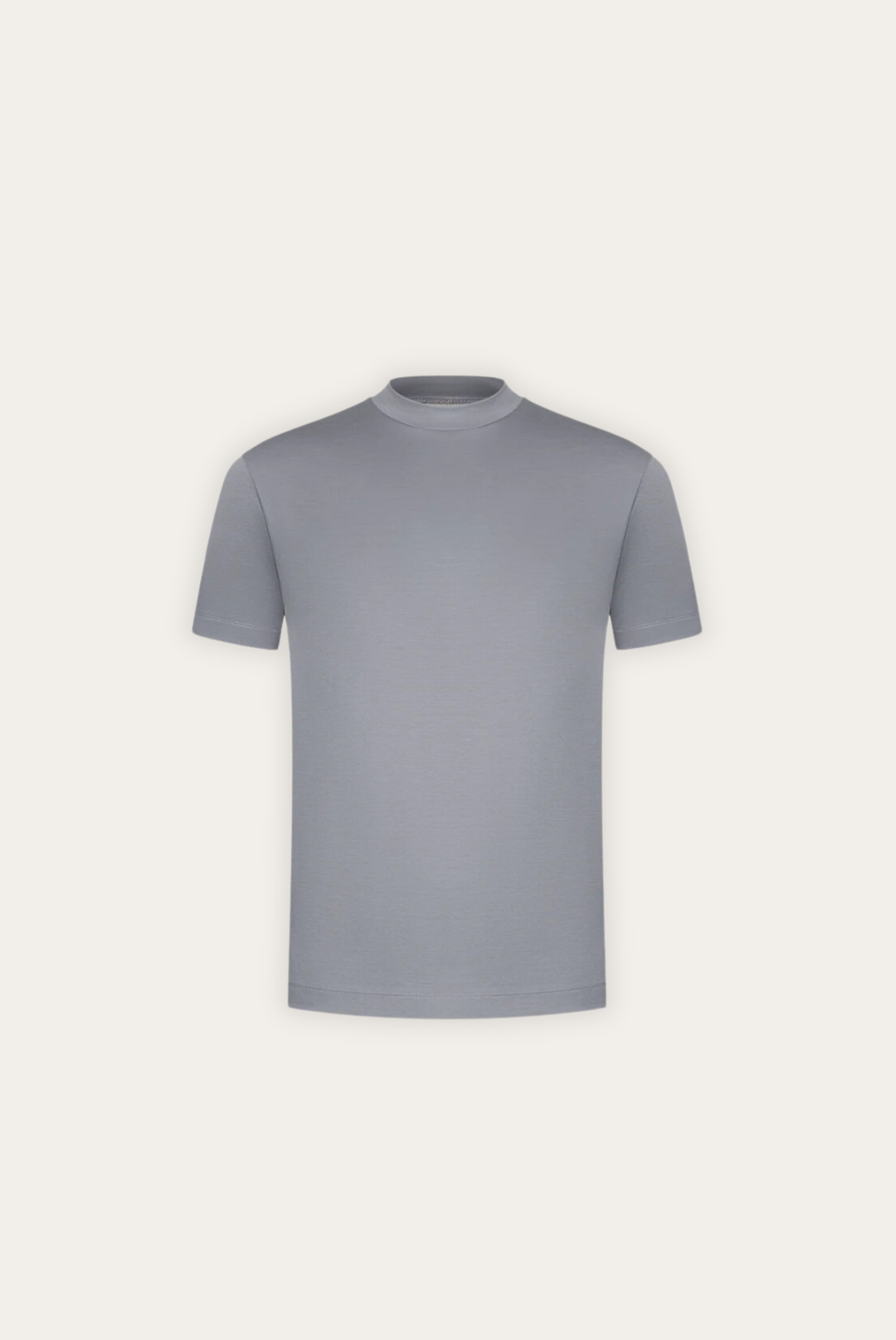 Stylish men's t-shirt made of mercerised cotton – Dario-Silver-XS-Nora Luxe
