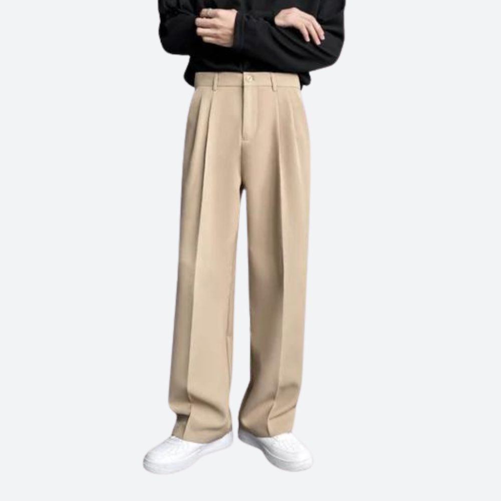 Stylish Men's Trousers - Darion-Beige-28-Nora Luxe