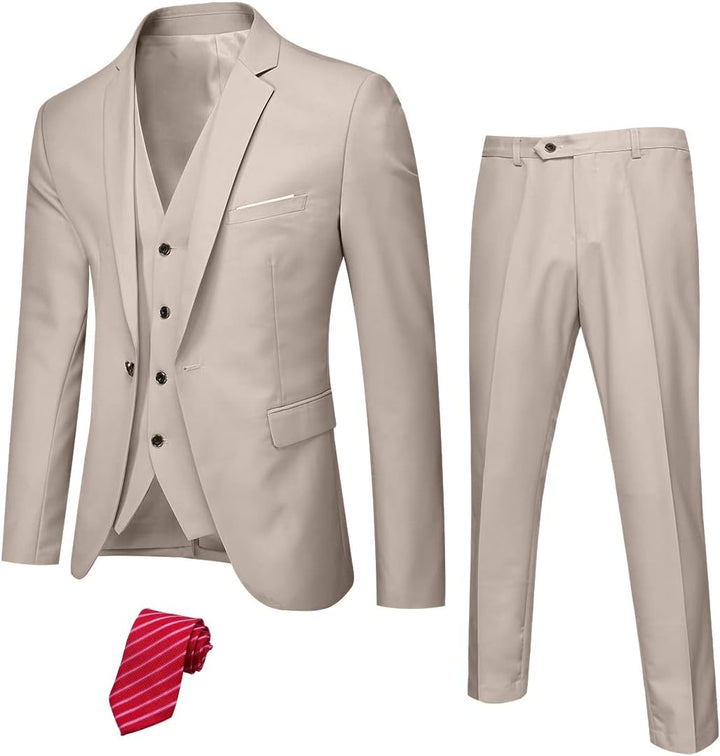 Stylish Men's Tuxedo - Jameson-Beige (Stretch)-XS-Nora Luxe