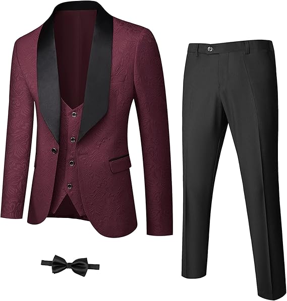 Stylish Men's Tuxedo - Jameson-Bordeaux-XS-Nora Luxe
