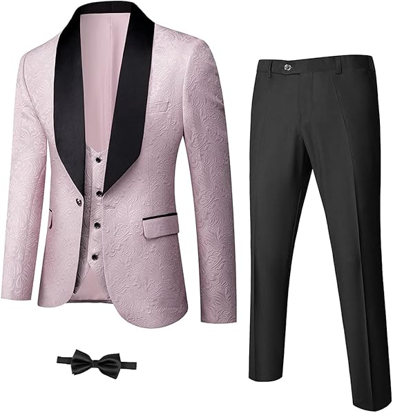 Stylish Men's Tuxedo - Jameson-Light Pink-XS-Nora Luxe