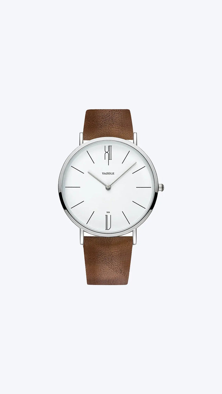 Stylish Men's Watch - Henry-Brown/White-Nora Luxe