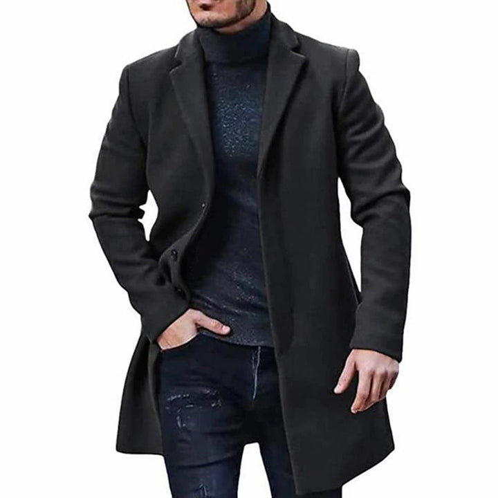 Stylish Men's Winter Coat - Atticus-Black-M-Nora Luxe