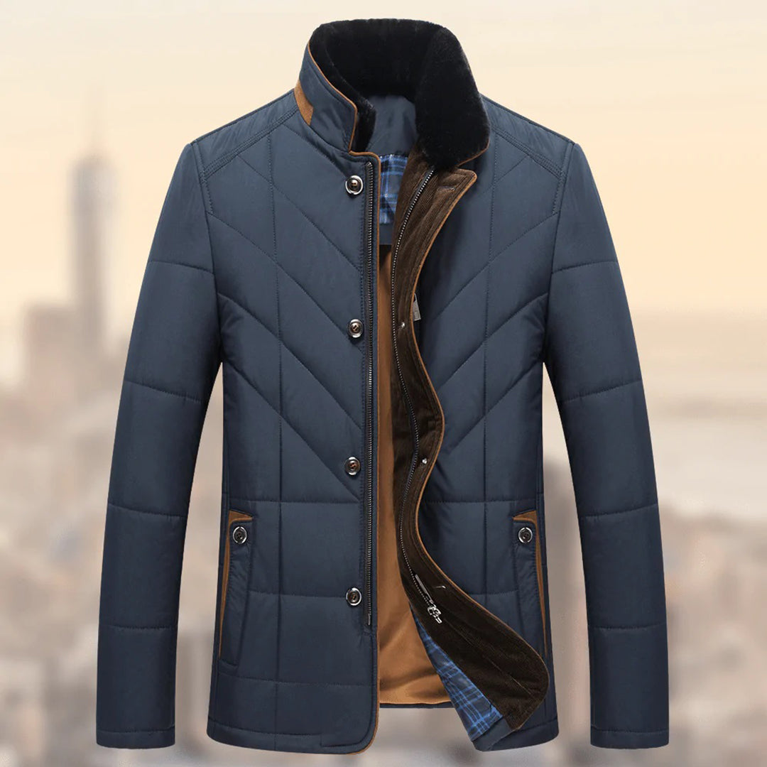 Stylish Men's Winter Coat - Marcus-Blue-S-Nora Luxe