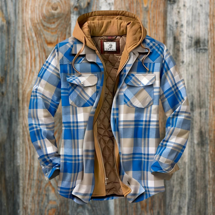 Stylish Men's Winter Coat - RusticJack-Blue-S-Nora Luxe