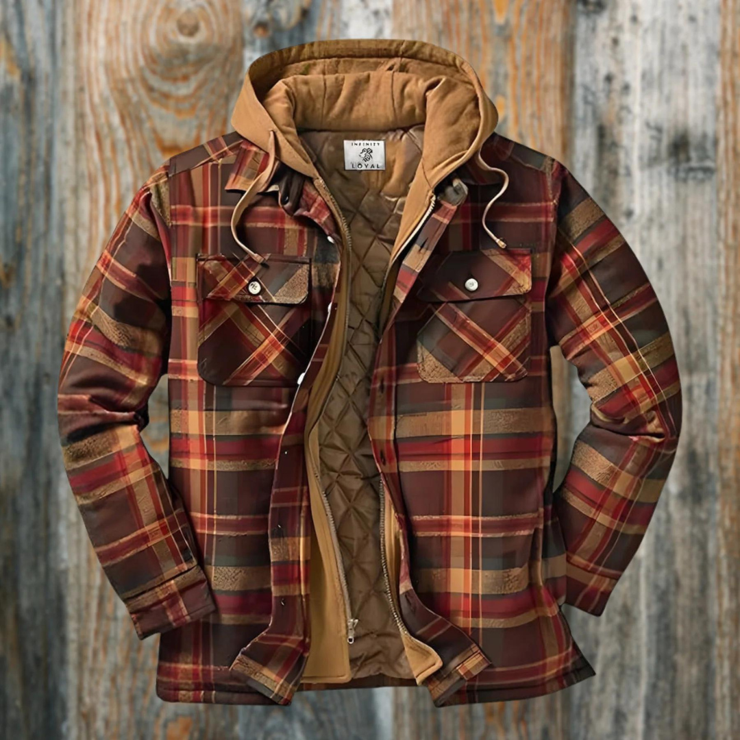 Stylish Men's Winter Coat - RusticJack-Brown-S-Nora Luxe