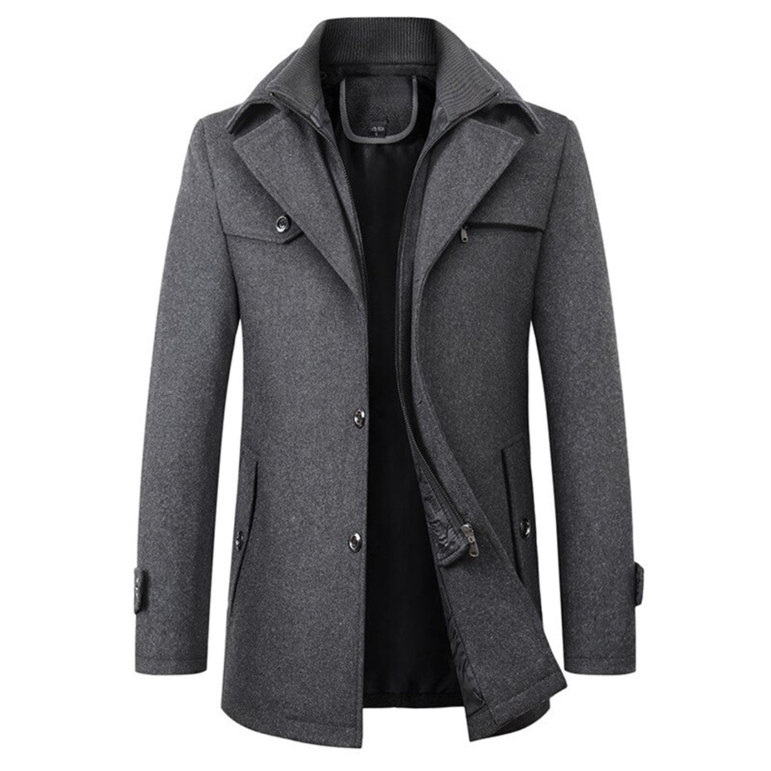 Stylish Men's Winter Coat - Victor-Dark gray-M-Nora Luxe