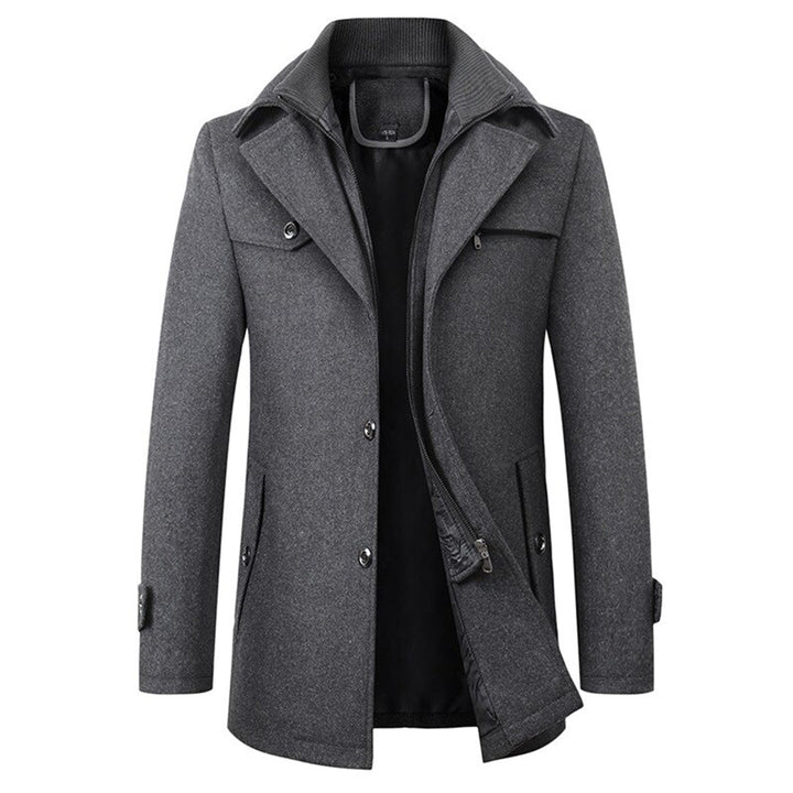 Stylish Men's Winter Coat - Victor-Dark gray-M-Nora Luxe